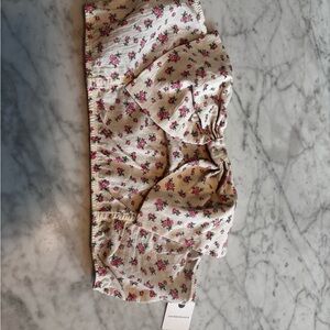 Anthropologie Floral Crop Top